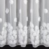 84570 4 biela sietovinova zaclona s aplikaciou ruziciek na kruzkoch diana 140x250 cm