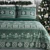 84876 vianocne bavlnene postelne obliecky clover 220x200 cm 2x70x80 cm
