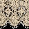 85075 4 bezova vitrazova zaclona v boho style so strapcami na tuneli moly 150x30 cm