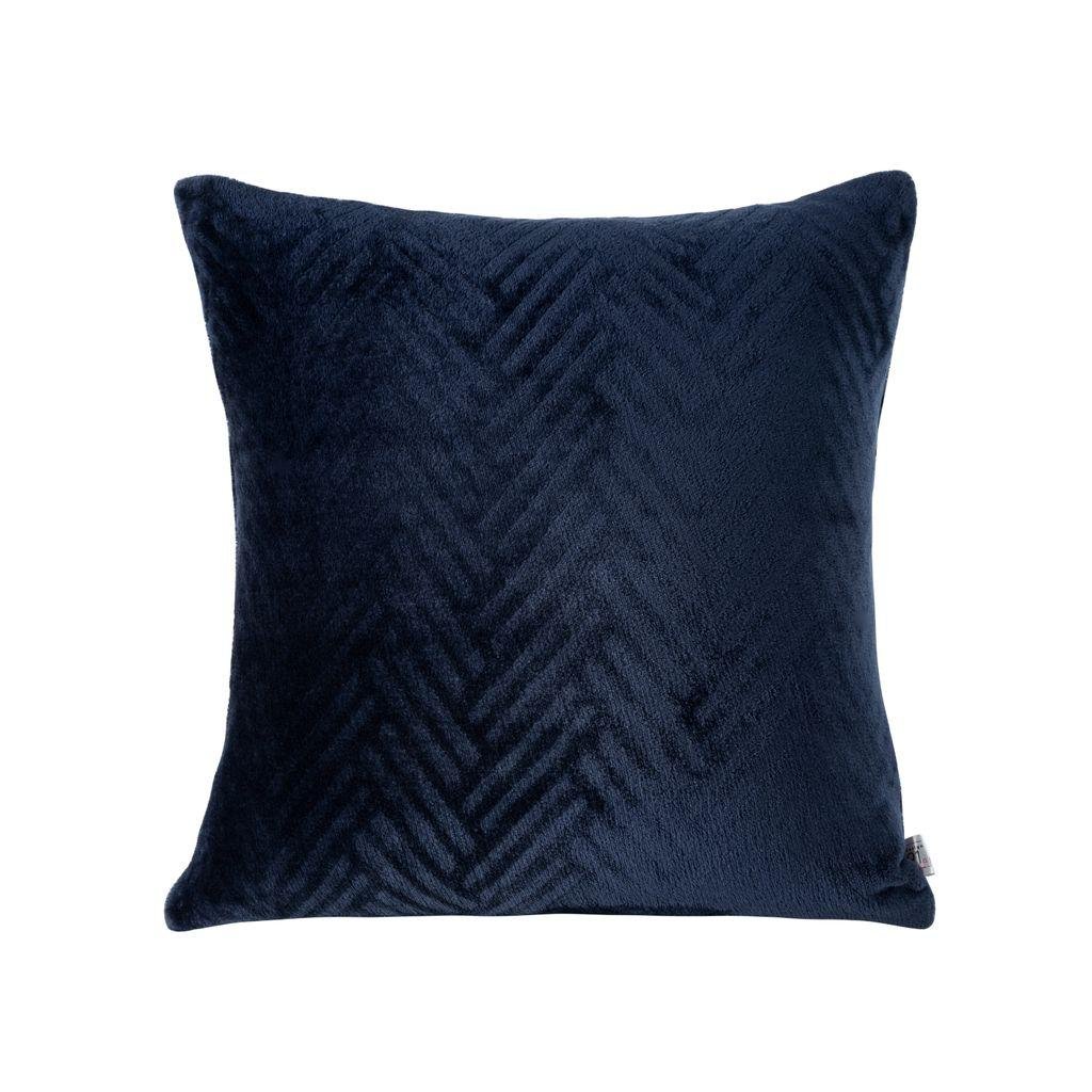 17991 hebka tmavomodra dekoracna obliecka mery1 s 3d vzorom 40x40 cm