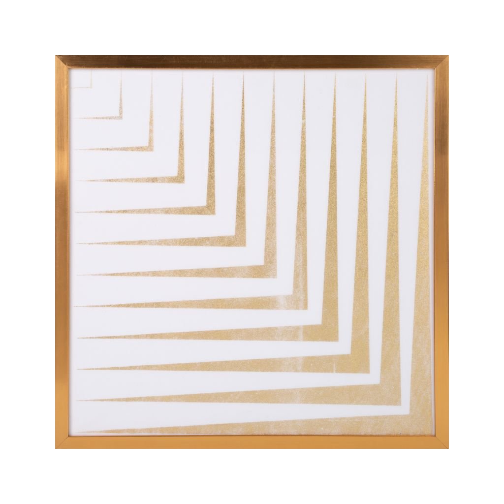Obraz BLANCA6 so zlatou lesklou potlačou v zlatom ráme 53 x 53 cm