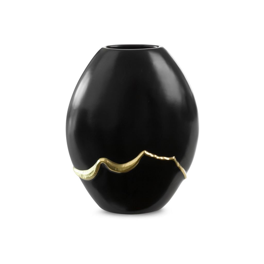 Čierna keramická váza EBRU2 07 24x12x30 cm