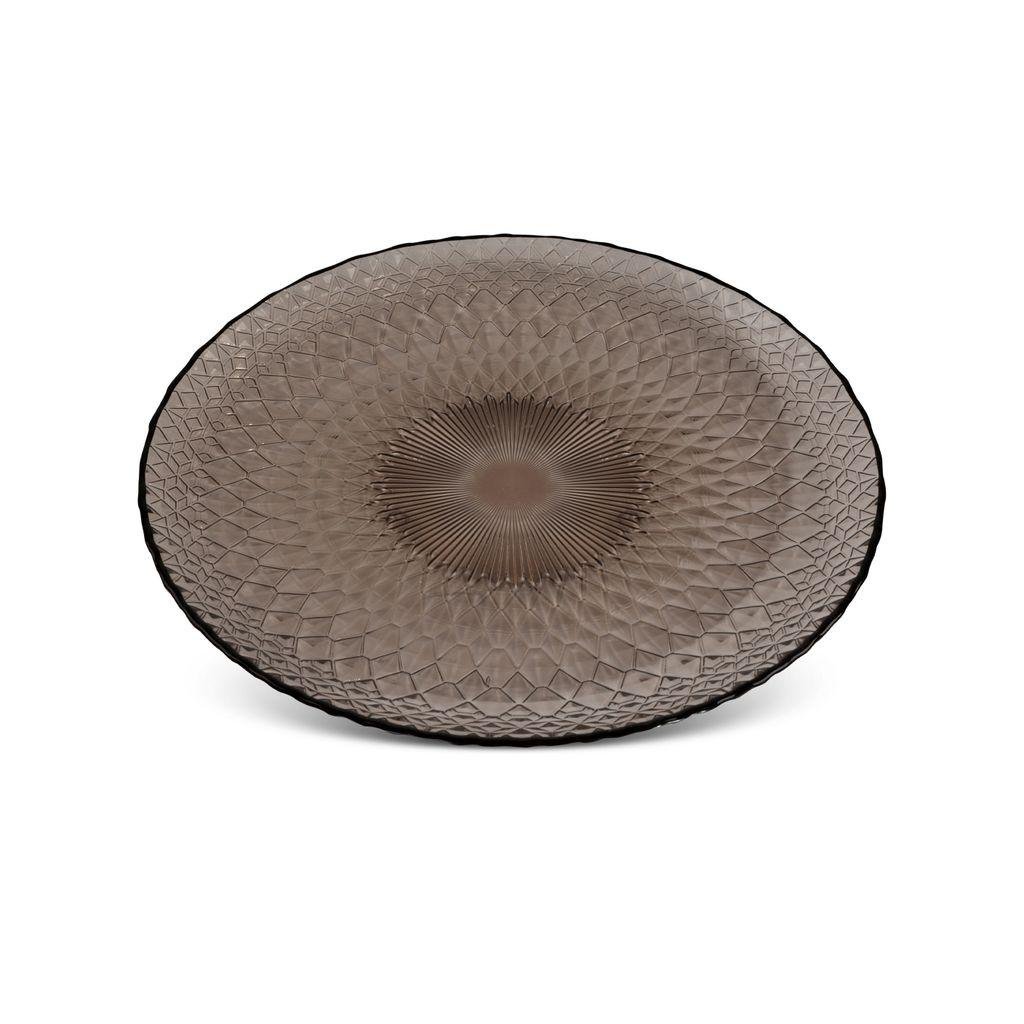 47433 dekoracny tanier palermo2 grafitovy 32x2 cm