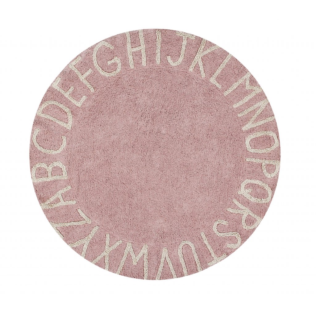 Ručne tkaný kusový koberec Round ABC Vintage Nude-Natural Rozmery koberca: 150x150 kruh