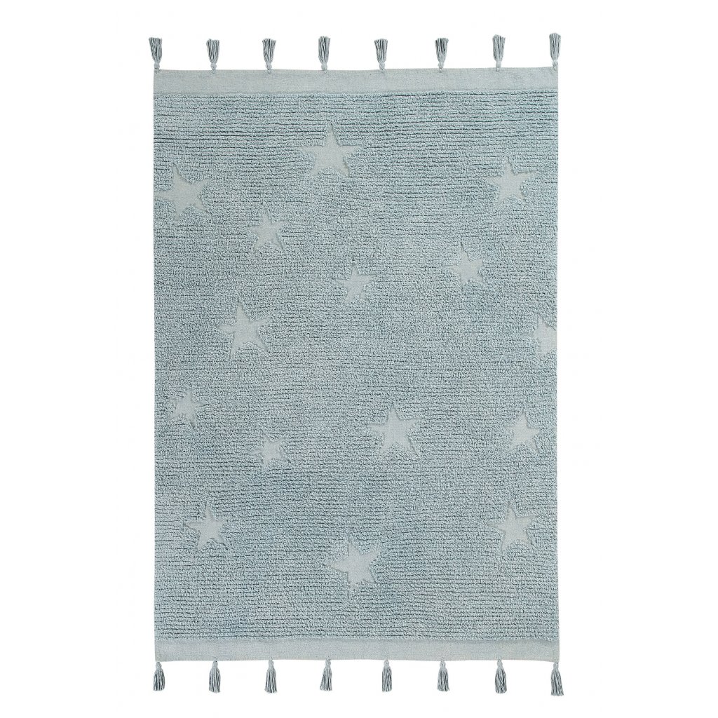Ručne tkaný kusový koberec Hippy Stars Aqua Blue Rozmery koberca: 120x175