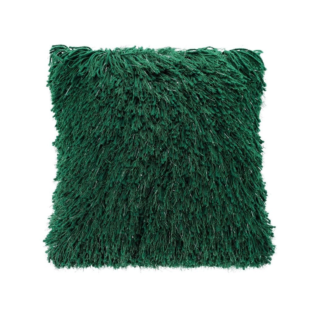 Luxusná zelená obliečka na vankúš so strieborným vláknom CELIA, 40X40