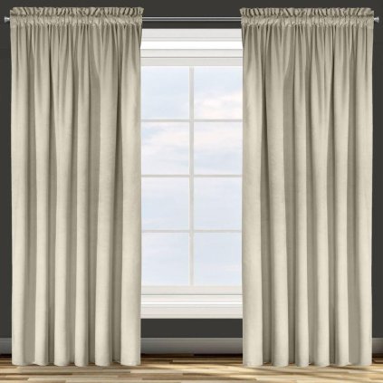 17391 bezovy zamatovy zaves rosa 140x300 cm