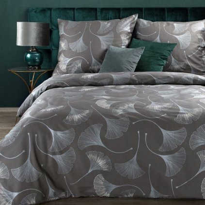Sivé posteľné obliečky BLINK4 z vysoko kvalitného bavlneného saténu 140x200 cm, 70x90 cm