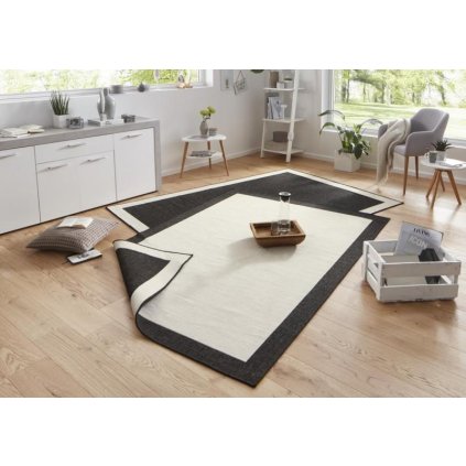 49332 kusovy koberec twin wendeteppiche 103105 creme schwarz