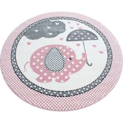 50589 kusovy koberec kids 570 pink kruh