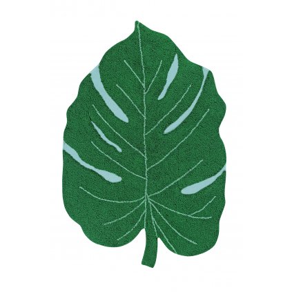 Ručne tkaný kusový koberec Monstera Leaf