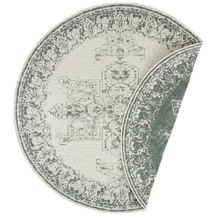 51927 kusovy koberec twin supreme 104139 green cream kruh