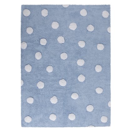 Pre zvieratá: Prateľný koberec Polka Dots Blue-White