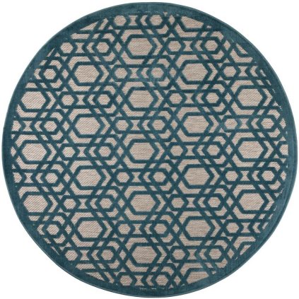 55155 kusovy koberec piatto oro blue kruh