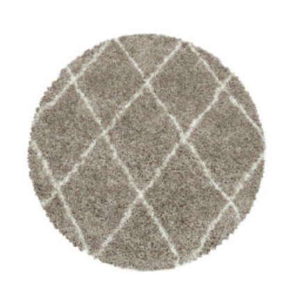 55248 kusovy koberec alvor shaggy 3401 beige kruh