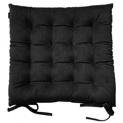 Čierny podsedák na stoličku CASUAL OLA 43x43x5 cm