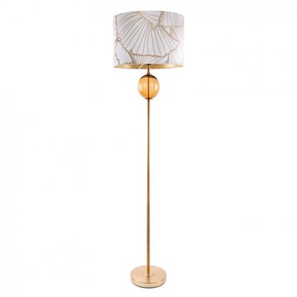 Stolná lampa LUNA3 02 so skleneným podstavcom a zamatovým tienidlom 46x165 cm