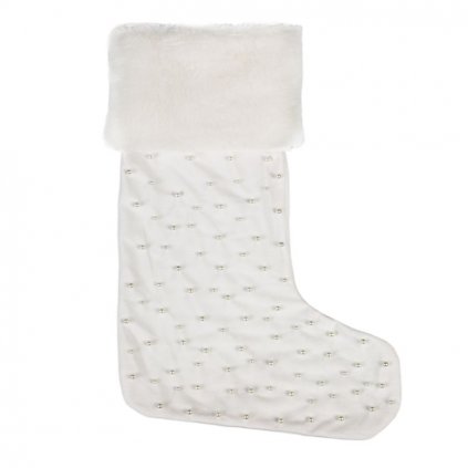 Vianočná ponožka PERLA s perličkami 45x25 cm