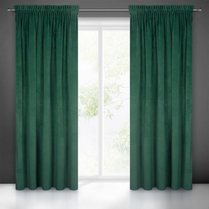 61275 tmavozeleny zaves na paske ria 140x270 cm