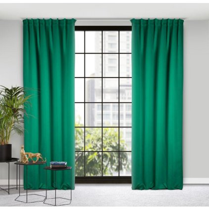 61332 zeleny zaves na flex paske milan 140x300 cm