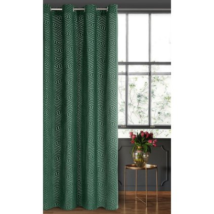 61941 zeleny zamatovy zaves inga 140 x 250 cm