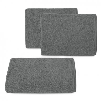 Klasický sivý bavlnený uterák TIANA1