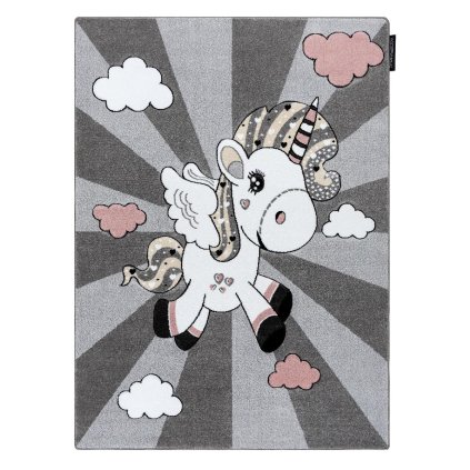 65967 detsky kusovy koberec petit unicorn grey