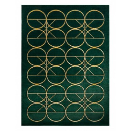 66567 kusovy koberec emerald 1010 green and gold