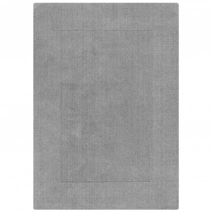 Kusový ručne tkaný koberec Tuscany Textured Wool Border Grey Marl