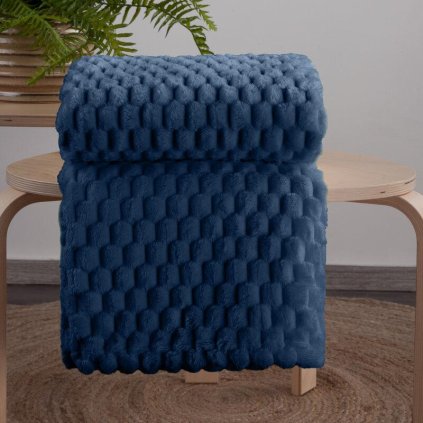 72984 modra hunata deka cindy6 s 3d vzorom 170x210 cm