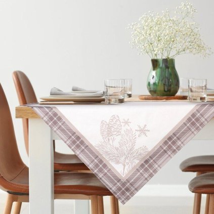 73683 vianocny obrus na stol holly 85x85 cm