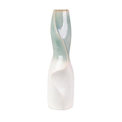 74643 kremovo matkova keramicka vaza liana 01 14x13x47 cm