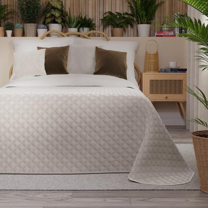 75432 svetlosivy zamatovy prehoz na postel velvi 170x210 cm
