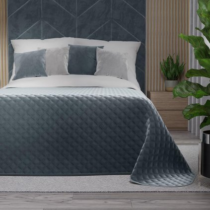 75450 nebesky modry zamatovy prehoz na postel velvi 170x210 cm