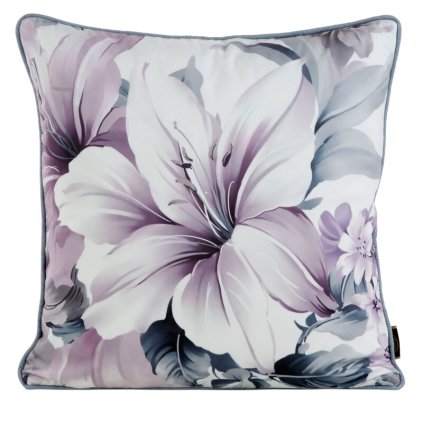 Fialová zamatová obliečka na vankúš s dizajnérskou potlačou dizajn 02 VELVET 45x45 cm