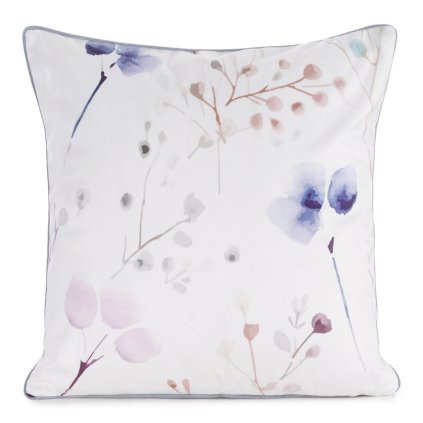 Biela zamatová obliečka na vankúš s dizajnérskou potlačou dizajn 03 VELVET 45x45 cm