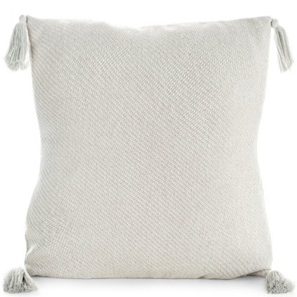 Krémová obliečka na vankúš so strapcami POLY 45x45 cm