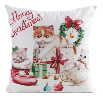 Vianočná zamatová obliečka na vankúš XMAS197 45x45 cm