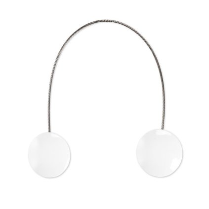 Magnetická spona na závesy M128 biela - kruh (2ks/bal.)