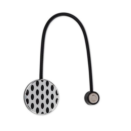 Magnetická spona na závesy M130 čiernostrieborná - kruh