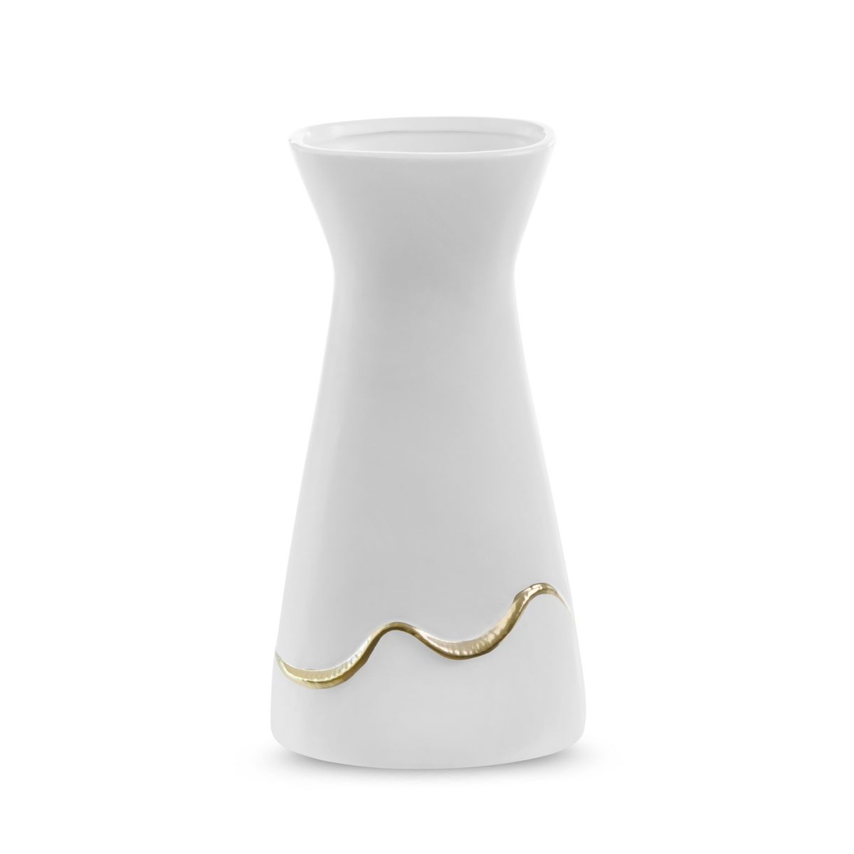 Biela keramická váza EBRU1 02 16x11x30 cm