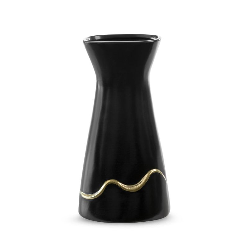 Čierna keramická váza EBRU2 02 16x11x30 cm