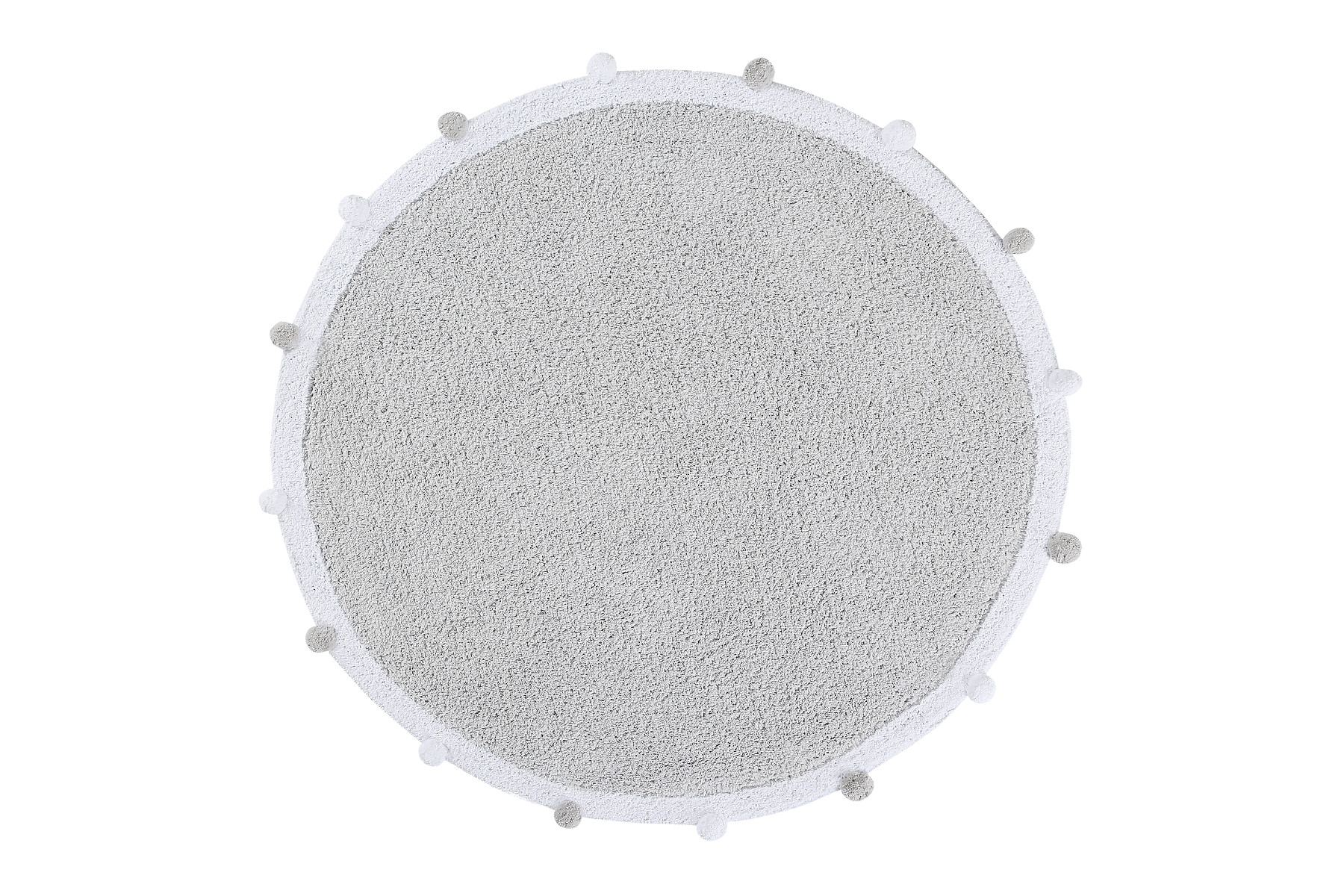 Ručne tkaný kusový koberec Bubbly Light Grey Rozmery koberca: 120x120 kruh
