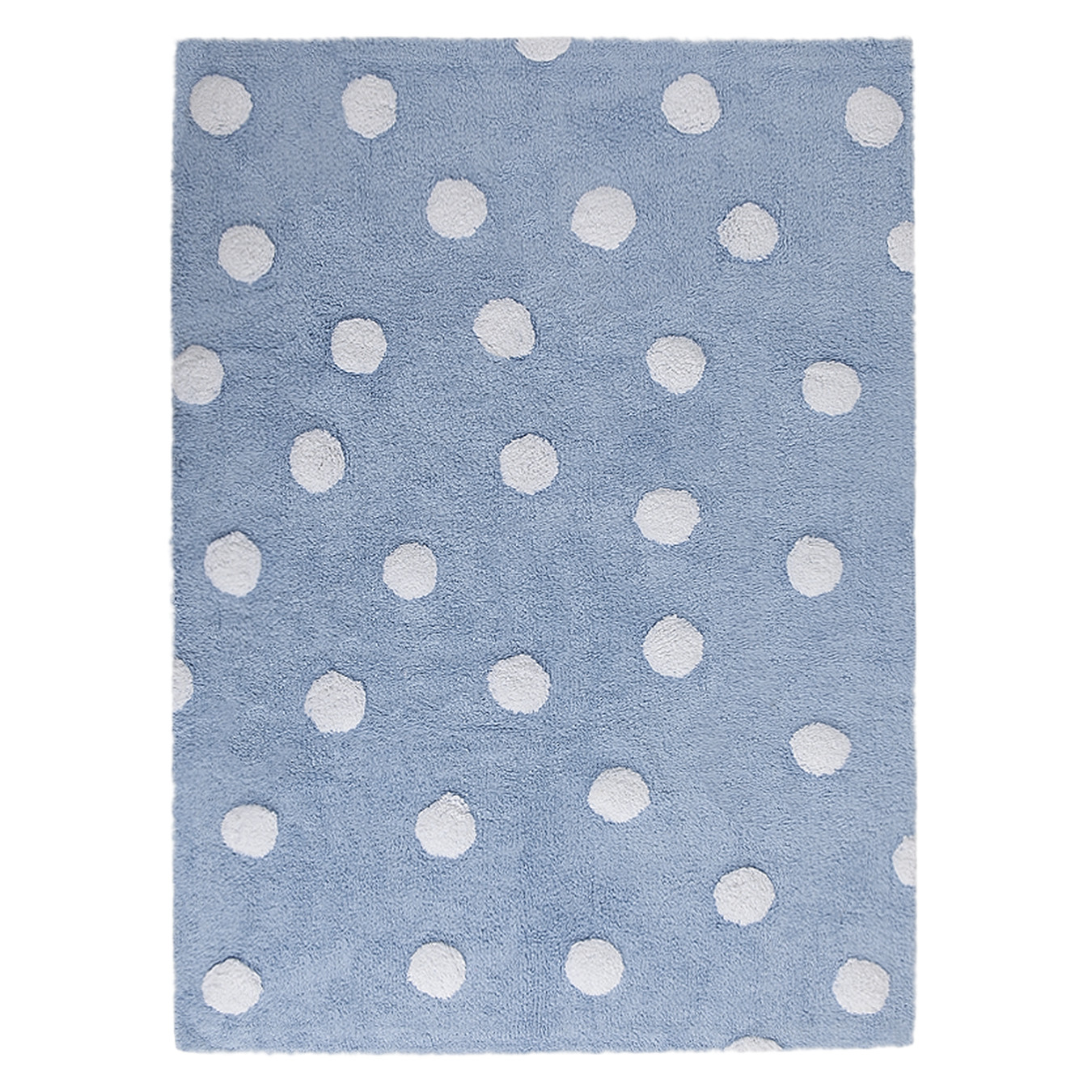 Ručne tkaný kusový koberec Polka Dots Blue-White Rozmery koberca: 120x160