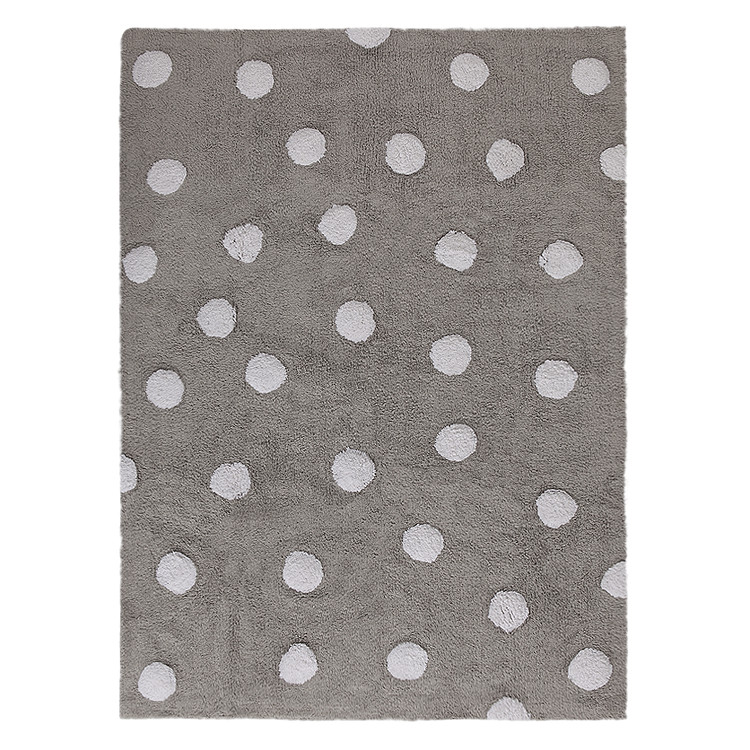 Ručne tkaný kusový koberec Polka Dots Grey-White Rozmery koberca: 120x160