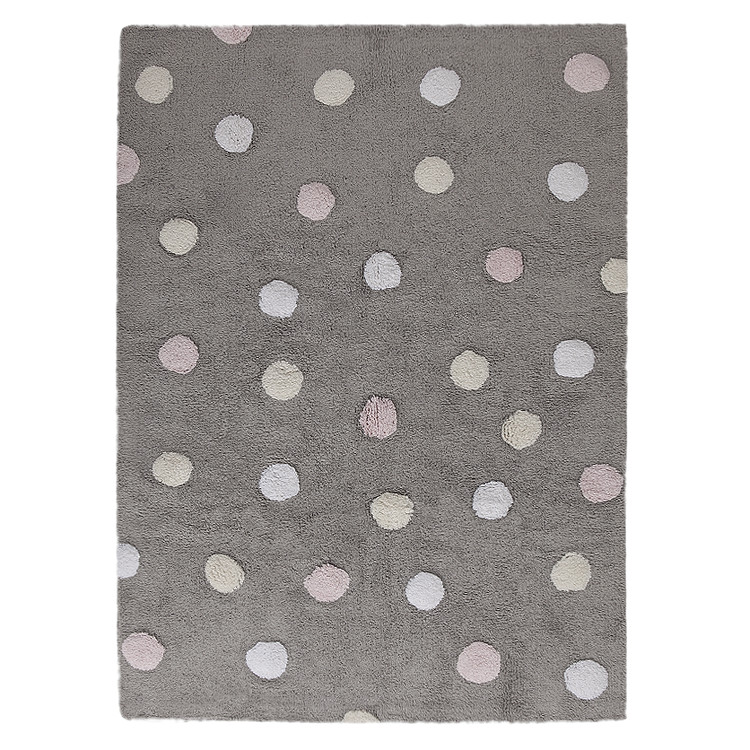 Ručne tkaný kusový koberec Tricolor Polka Dots Grey-Pink Rozmery koberca: 120x160