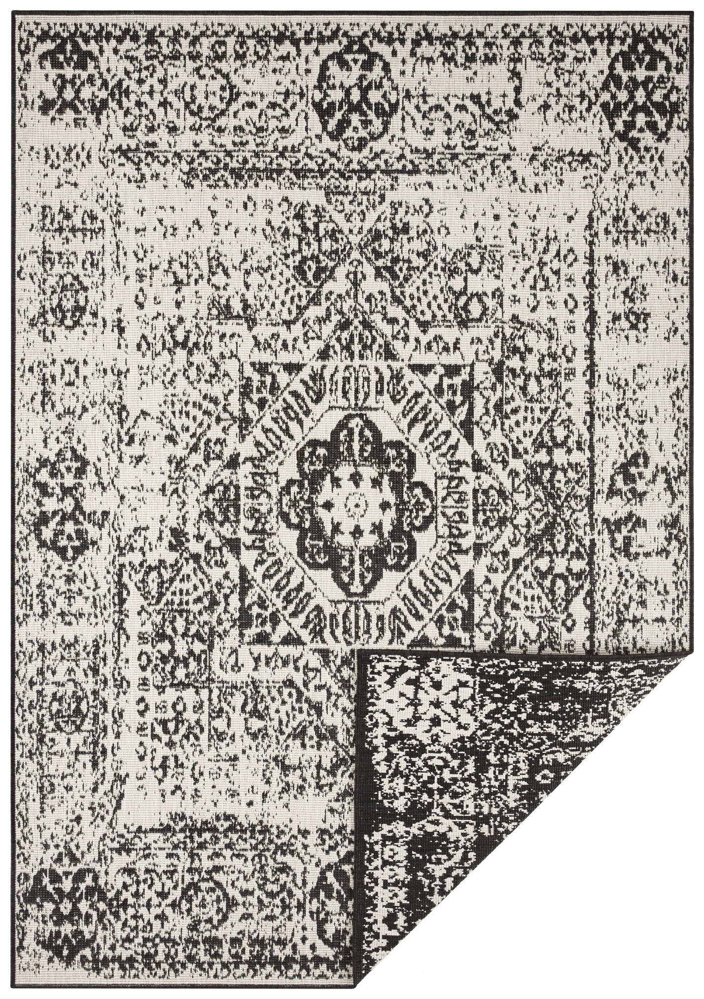 Kusový koberec Twin Supreme 104133 Black / Cream Rozmery koberca: 80x150