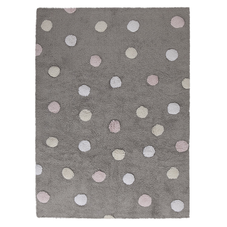 Pre zvieratá: Prateľný koberec Tricolor Polka Dots Grey-Pink Rozmery koberca: 120x160