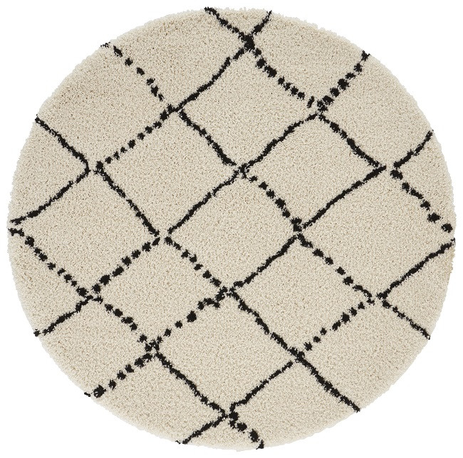 Kusový koberec Allure 102753 Cream / Black Rozmery koberca: 120x120 kruh