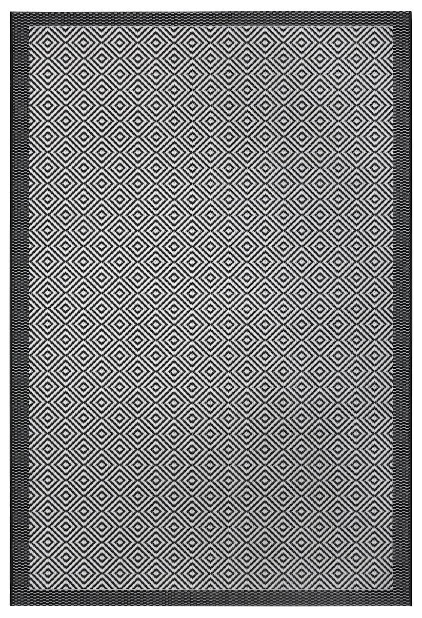 Kusový koberec Flatweave 104822 Black / Grey Rozmery koberca: 120x170